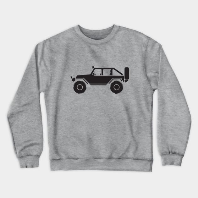 Off Road 4x4 Silhouette Crewneck Sweatshirt by hobrath